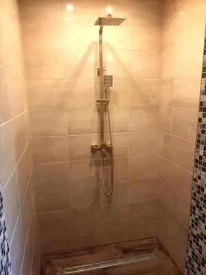 Ein Badezimmer in der Unterkunft Haus Waldblick