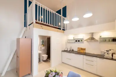 Küche/Küchenzeile in der Unterkunft Great 1-room Loft