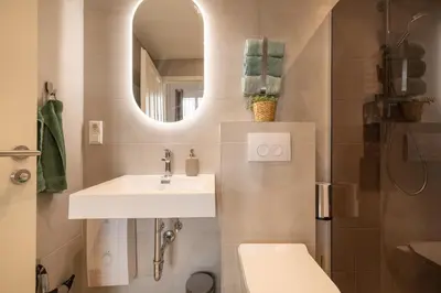 Ein Badezimmer in der Unterkunft Great 1-room Loft