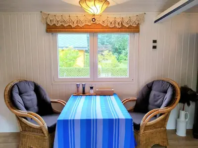 Ein Sitzbereich in der Unterkunft Oriental Tiny House mit Sauna