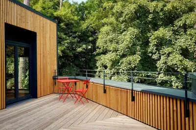 Ein Balkon oder eine Terrasse in der Unterkunft Elf am See - Haus 7