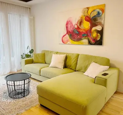 Grundriss der Unterkunft Prime Location Comfort Apartment with Balcony
