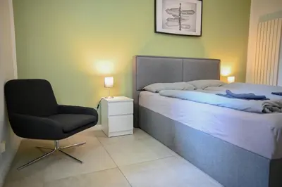 Ein Bett oder Betten in einem Zimmer der Unterkunft Modernes Apartment in Berlin