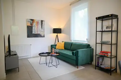 Ein Sitzbereich in der Unterkunft Modernes Apartment in Berlin