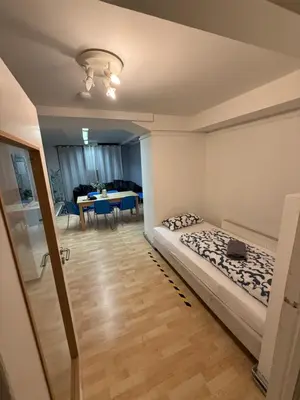 Ein Bett oder Betten in einem Zimmer der Unterkunft Ferienwohnung Kreuzberg