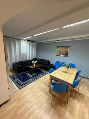 Ein Sitzbereich in der Unterkunft Ferienwohnung Kreuzberg