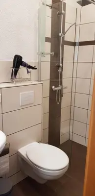 Ein Badezimmer in der Unterkunft Ferienwohnung Zur Rose