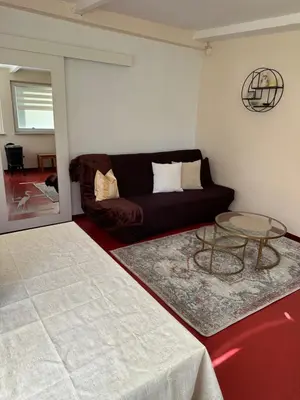 Ein Sitzbereich in der Unterkunft Ferienhaus Annerose