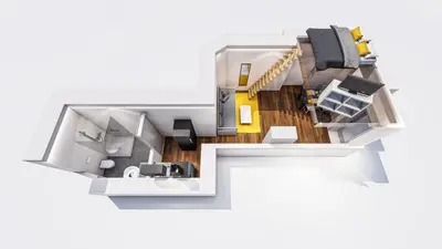Grundriss der Unterkunft Spacious loft style Studio in Berlin Wilmersdorf