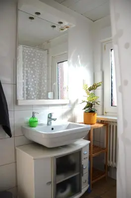 Küche/Küchenzeile in der Unterkunft Ferienhaus zum Glück, mit Pool und Kamin