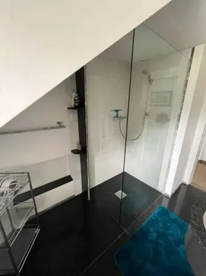 Ein Badezimmer in der Unterkunft Zentrale Wohnung im Grünen!