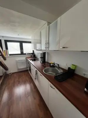 Küche/Küchenzeile in der Unterkunft Zentrale Wohnung im Grünen!