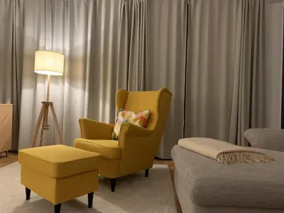 Ein Sitzbereich in der Unterkunft Neue stillvolle Wohnung im Steinbach Palais, ideale Lage