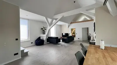 Ein Sitzbereich in der Unterkunft New Nomads Ferienwohnung am See