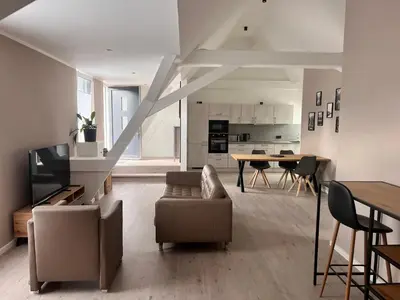 Küche/Küchenzeile in der Unterkunft New Nomads Ferienwohnung am See