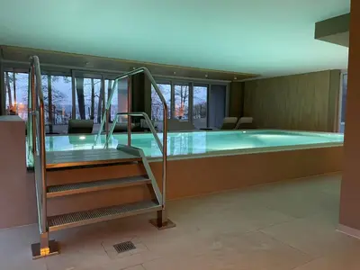 Grundriss der Unterkunft My Marina Apartment mit Pool und Sauna am See