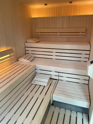 Grundriss der Unterkunft My Marina Apartment mit Pool und Sauna am See