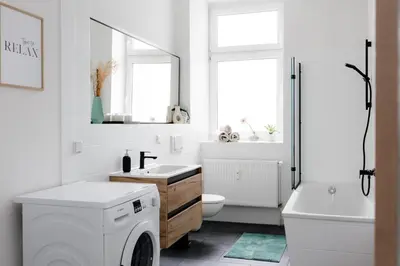 Ein Badezimmer in der Unterkunft Modernes Apartment Lieblingsfleck I 2 Schlafzimmer I 4 Betten I Zentrumsnah