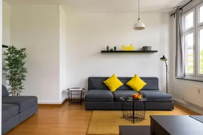 Ein Sitzbereich in der Unterkunft Central Big Apartment Self Checkin