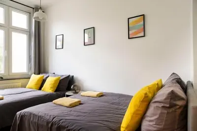 Ein Bett oder Betten in einem Zimmer der Unterkunft Central Big Apartment Self Checkin