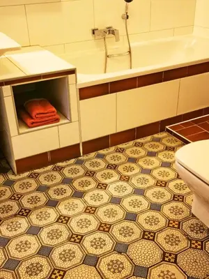 Ein Badezimmer in der Unterkunft Brennerei Haselberg