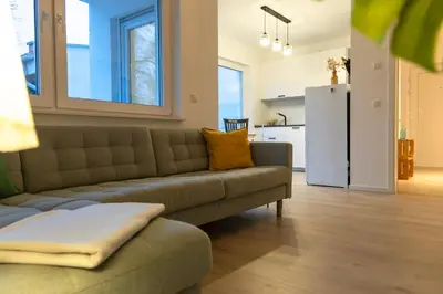 Küche/Küchenzeile in der Unterkunft Zentrale Neubauwohnung in Oranienburg