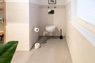 Ein Badezimmer in der Unterkunft Zentrale Neubauwohnung in Oranienburg