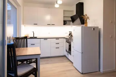 Küche/Küchenzeile in der Unterkunft Zentrale Neubauwohnung in Oranienburg