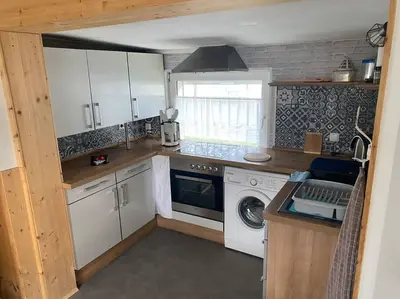 Küche/Küchenzeile in der Unterkunft Bungalow im Grünen