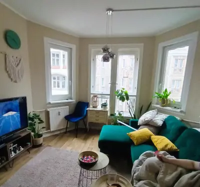 Ein Sitzbereich in der Unterkunft 3-room Apartment Berlin Museum Island 2 beds