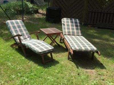 Ein Garten an der Unterkunft Bungalow am Schwielochsee 2.0
