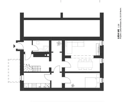 Grundriss der Unterkunft Cityapartment für bis zu 8 Personen