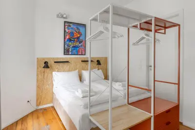 Ein Bett oder Betten in einem Zimmer der Unterkunft Mooeve Boxi Studios