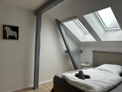 Ein Bett oder Betten in einem Zimmer der Unterkunft Villa Schellhase