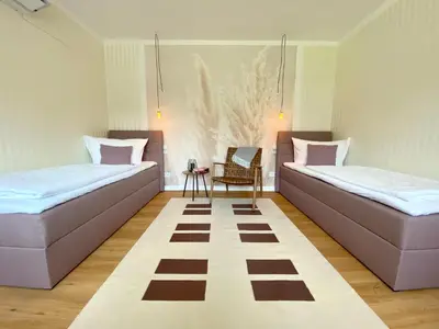 Ein Bett oder Betten in einem Zimmer der Unterkunft Ferienhaus WICA