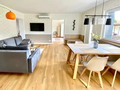 Ein Sitzbereich in der Unterkunft Ferienhaus WICA