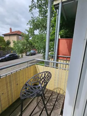 Ein Balkon oder eine Terrasse in der Unterkunft Casa Frida - Business Apartment near Airport BER, kitchen, bathroom, balcony, car park