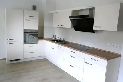 Küche/Küchenzeile in der Unterkunft Ferienwohnung Sieben Eulen in Garrey (Hoher Fläming)