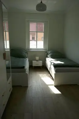 Ein Sitzbereich in der Unterkunft Ferienwohnung Sieben Eulen in Garrey (Hoher Fläming)