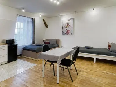 Ein Sitzbereich in der Unterkunft Apartments-Alt-Marzahn