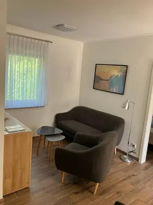 Ein Sitzbereich in der Unterkunft Havelstern Ketzin, Ferienhaus Plötze