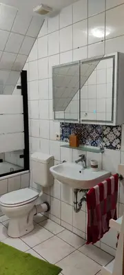 Ein Badezimmer in der Unterkunft Ferienwohnung Zentrum Luckau