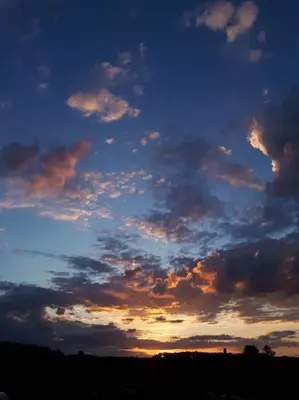 Blick auf den Sonnenuntergang/Sonnenaufgang von des Ferienhauses aus oder aus der Nähe