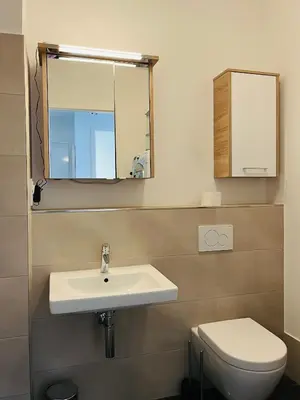 Ein Badezimmer in der Unterkunft Modern Apartment in Mitte