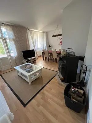Ein Sitzbereich in der Unterkunft Ferienwohnung Bella