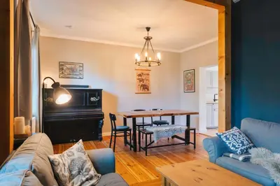Ein Sitzbereich in der Unterkunft Ferienhaus Am Silberberg, Bad Saarow