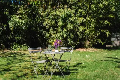 Ein Garten an der Unterkunft Ferienhaus Am Silberberg, Bad Saarow