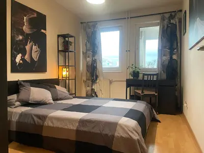 Ein Bett oder Betten in einem Zimmer der Unterkunft Alt Treptow Fashion HQ
