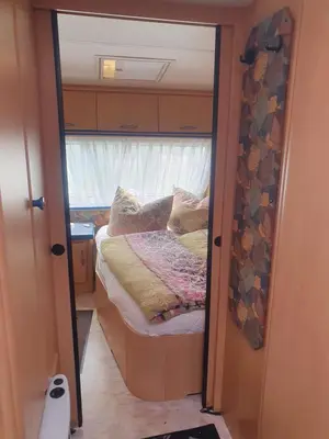Ein Bett oder Betten in einem Zimmer der Unterkunft Ferienhof-Havelblick