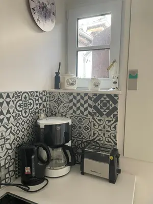 Küche/Küchenzeile in der Unterkunft Ferienwohnung in Werder Havel Innenstadt